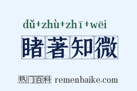 睹著知微是什么意思的图片